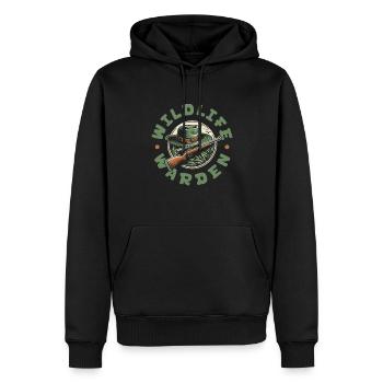 Jagdaufseher Team - Männer Premium Bio Hoodie - Schwarz - Vorne - Nico (187cm)