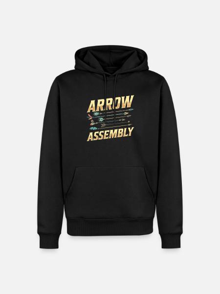 Pfeilmacher Team - Männer Premium Bio Hoodie - Schwarz