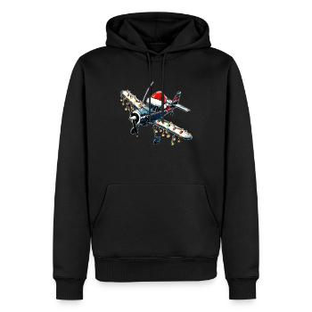 Avion RC modèle avion pilote chapeau de Noël Noël - Sweat à capuche Premium bio Homme - noir - Devant - Nico (187cm)