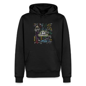 21. Geburtstag Quadratwurzel Von 441 21 Jahre Alt - Männer Premium Bio Hoodie - Schwarz - Vorne - Nico (187cm)