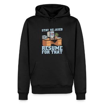 Hr Assistent - Männer Premium Bio Hoodie - Schwarz - Vorne - Nico (187cm)