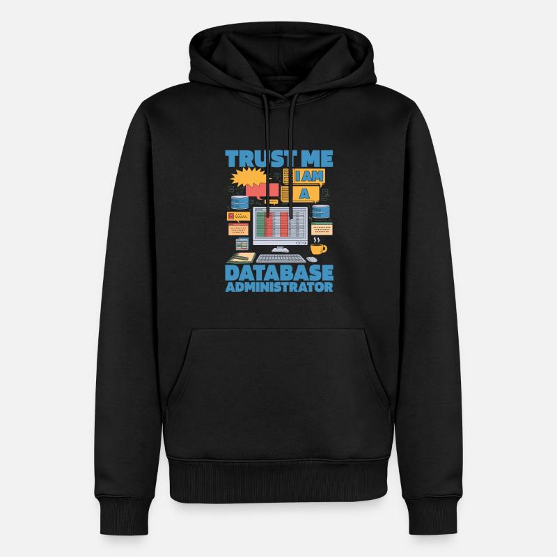 Administrateur de base de données - Sweat à capuche Premium bio Homme - noir