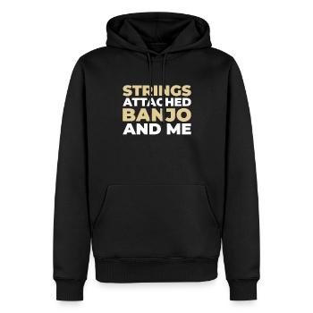 Banjo - Männer Premium Bio Hoodie - Schwarz - Vorne - Nico (187cm)