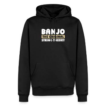 Banjo - Sweat à capuche Premium bio Homme - noir - Devant - Nico (187cm)