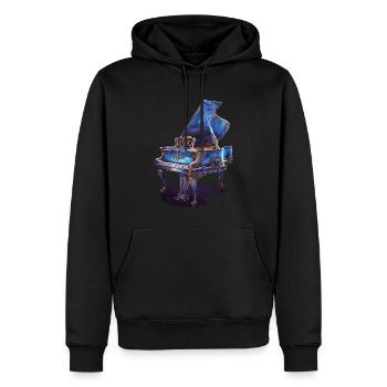 Klavier - Männer Premium Bio Hoodie - Schwarz - Vorne - Nico (187cm)