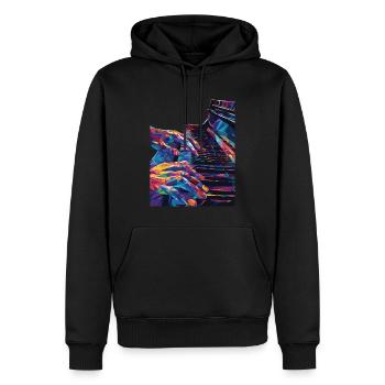 Klavier - Männer Premium Bio Hoodie - Schwarz - Vorne - Nico (187cm)