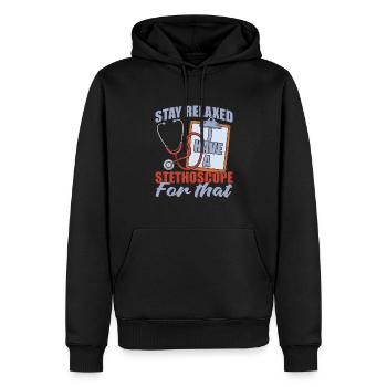 Medical Assistant - Men’s Premium Organic Hoodie - black - Front - Nico (187cm)