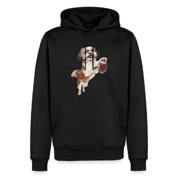 Shih Tzu - Sweat à capuche Premium bio Homme - noir - Devant - Nico (187cm)