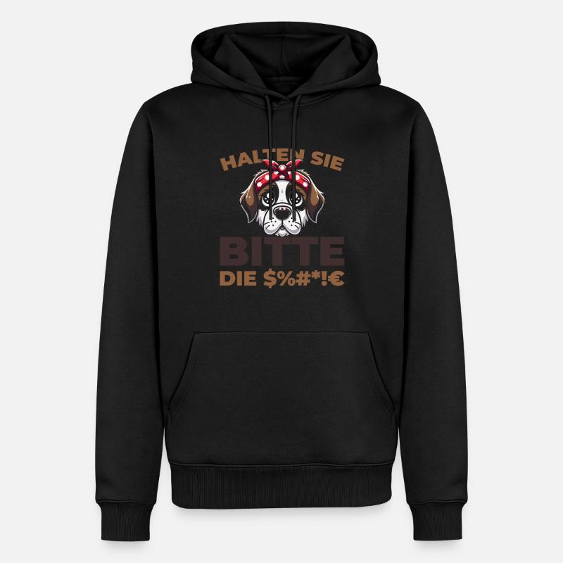 St. Bernards, please shut up - Men’s Premium Organic Hoodie - black