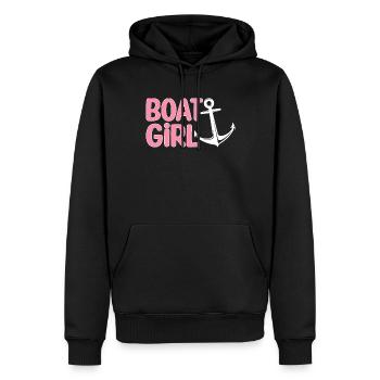 Femelle Boating Boat Girl - Sweat à capuche Premium bio Homme - noir - Devant - Nico (187cm)