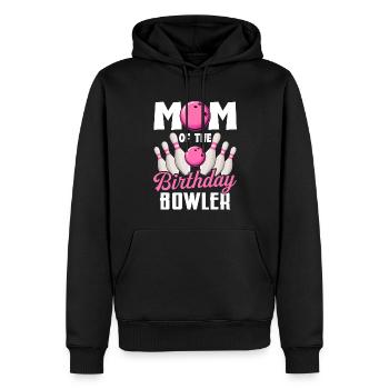 Bowling Maman d’anniversaire Maman d’anniversaire Bowler - Sweat à capuche Premium bio Homme - noir - Devant - Nico (187cm)
