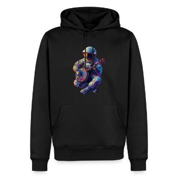 Astronaut Banjo - Men’s Premium Organic Hoodie - black - Front - Nico (187cm)