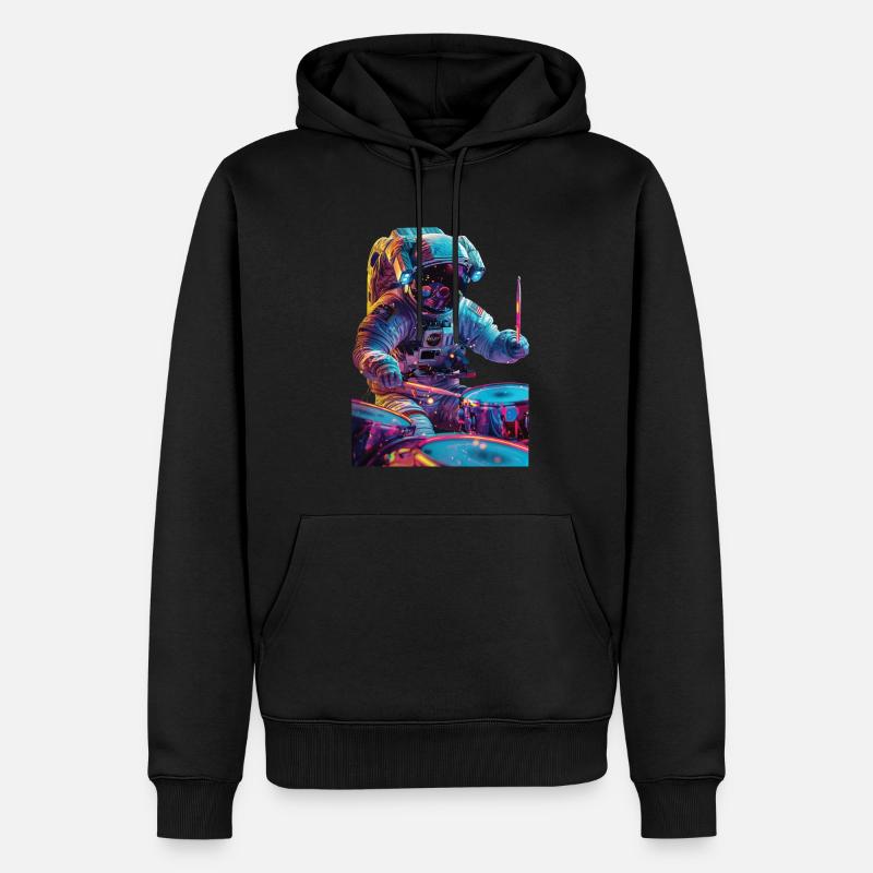 Tambours d’astronaute - Sweat à capuche Premium bio Homme - noir