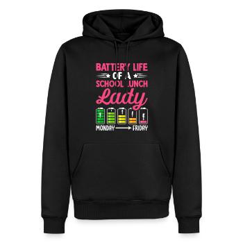 Cafeteria-Arbeiter Batterie Leben einer Schule Mit - Männer Premium Bio Hoodie - Schwarz - Vorne - Nico (187cm)