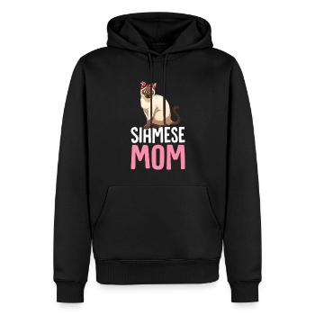 Siamkatze Mama Siamkatze Mama Kätzchen Weiße Katze - Männer Premium Bio Hoodie - Schwarz - Vorne - Nico (187cm)