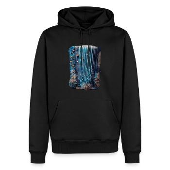 Fisch Akkordeon - Männer Premium Bio Hoodie - Schwarz - Vorne - Nico (187cm)