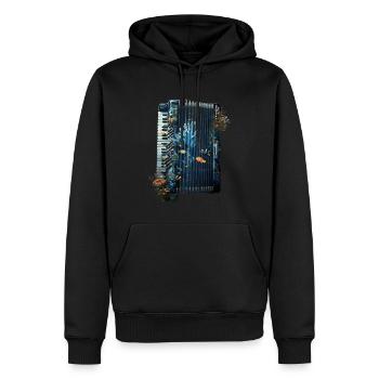 Fisch Akkordeon - Männer Premium Bio Hoodie - Schwarz - Vorne - Nico (187cm)