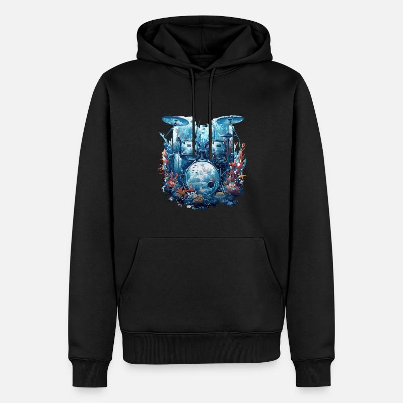 Fûts de poisson - Sweat à capuche Premium bio Homme - noir