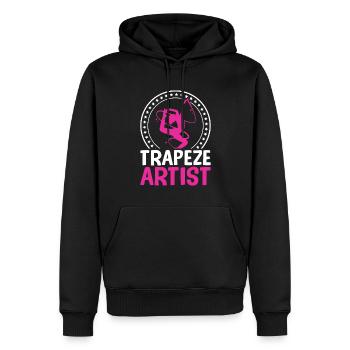 Trapéziste Cirque Fête Carnaval - Sweat à capuche Premium bio Homme - noir - Devant - Nico (187cm)