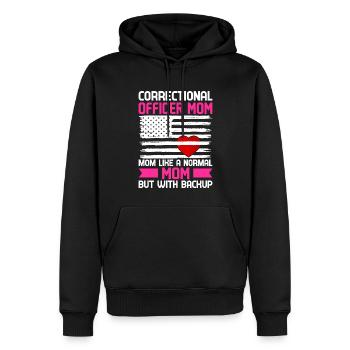 Correctional officers mother but with support - Men’s Premium Organic Hoodie - black - Front - Nico (187cm)