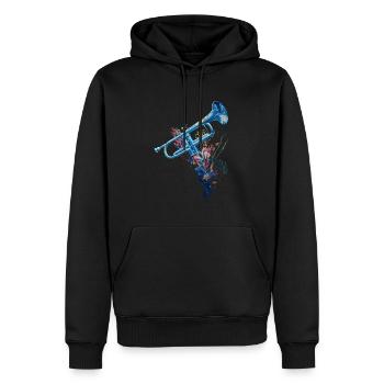 Trompette de poisson - Sweat à capuche Premium bio Homme - noir - Devant - Nico (187cm)