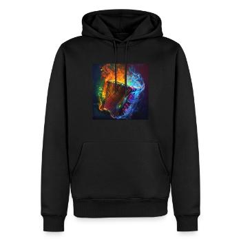 Akkordeon - Männer Premium Bio Hoodie - Schwarz - Vorne - Nico (187cm)