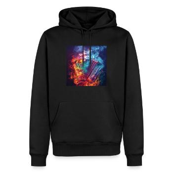 Akkordeon - Männer Premium Bio Hoodie - Schwarz - Vorne - Nico (187cm)