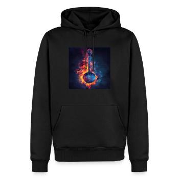 Banjo - Men’s Premium Organic Hoodie - black - Front - Nico (187cm)