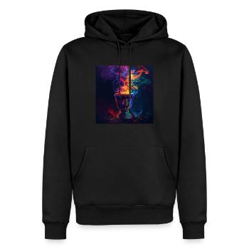Schlagzeug - Männer Premium Bio Hoodie - Schwarz - Vorne - Nico (187cm)