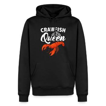 Reine de la langouste cuisinant des écrevisses fruits de mer - Sweat à capuche Premium bio Homme - noir - Devant - Nico (187cm)