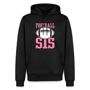 Football Sister Football Player Sister - Men’s Premium Organic Hoodie - black - Front - Nico (187cm)