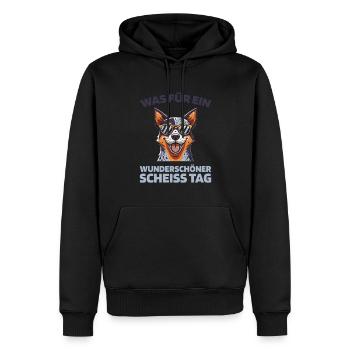 Australischer Rinderhund - Männer Premium Bio Hoodie - Schwarz - Vorne - Nico (187cm)