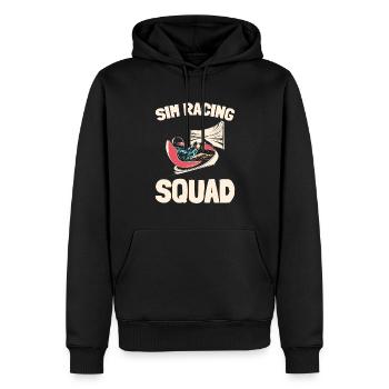 Sim Racing - Sweat à capuche Premium bio Homme - noir - Devant - Nico (187cm)