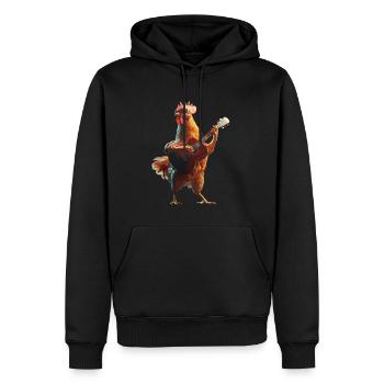 Hahn Ukulele - Männer Premium Bio Hoodie - Schwarz - Vorne - Nico (187cm)