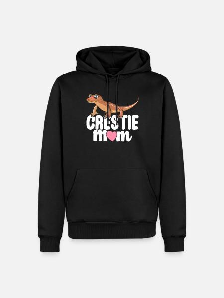 Crestie Mom Crested Gecko Lizard - Men’s Premium Organic Hoodie - black