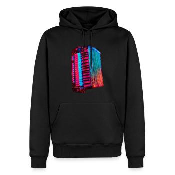 Akkordeon - Männer Premium Bio Hoodie - Schwarz - Vorne - Nico (187cm)