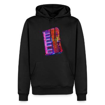 Akkordeon - Männer Premium Bio Hoodie - Schwarz - Vorne - Nico (187cm)