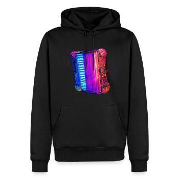 Akkordeon - Männer Premium Bio Hoodie - Schwarz - Vorne - Nico (187cm)