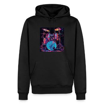 Schlagzeug - Männer Premium Bio Hoodie - Schwarz - Vorne - Nico (187cm)