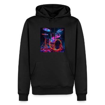Schlagzeug - Männer Premium Bio Hoodie - Schwarz - Vorne - Nico (187cm)