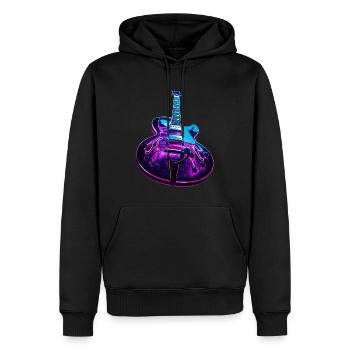 Gitarre - Männer Premium Bio Hoodie - Schwarz - Vorne - Nico (187cm)
