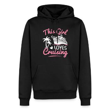 Dieses Mädchen liebt Kreuzfahrten Kreuzfahrt Urlau - Männer Premium Bio Hoodie - Schwarz - Vorne - Nico (187cm)