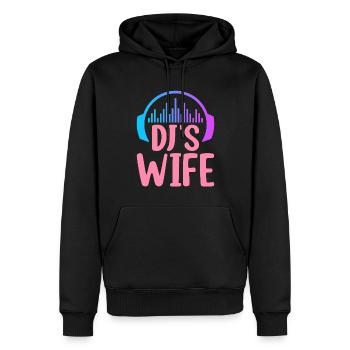 DJ's Wife Disc Jockey Plattenspieler - Männer Premium Bio Hoodie - Schwarz - Vorne - Nico (187cm)