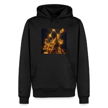 Gitarre - Männer Premium Bio Hoodie - Schwarz - Vorne - Nico (187cm)