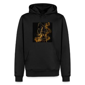 Saxophon - Männer Premium Bio Hoodie - Schwarz - Vorne - Nico (187cm)