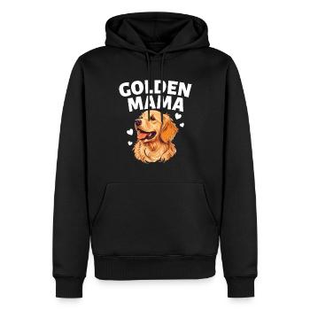 Golden Mama Golden Retriever Lover Retriever H - Sweat à capuche Premium bio Homme - noir - Devant - Nico (187cm)