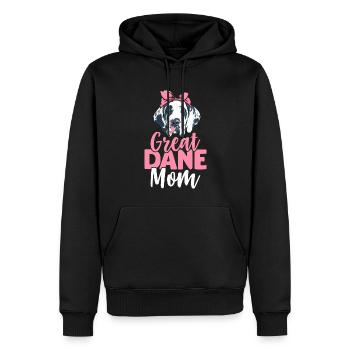 Dogue Allemand Maman Amoureux des chiens Maman de chien - Sweat à capuche Premium bio Homme - noir - Devant - Nico (187cm)