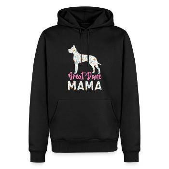 Deutsche Dogge Mama Hundeliebhaber Hundemama - Männer Premium Bio Hoodie - Schwarz - Vorne - Nico (187cm)