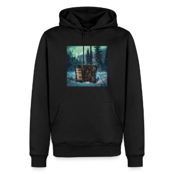Akkordeon - Männer Premium Bio Hoodie - Schwarz - Vorne - Nico (187cm)