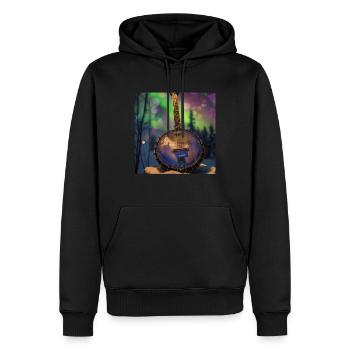 Banjo - Männer Premium Bio Hoodie - Schwarz - Vorne - Nico (187cm)
